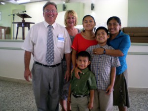 Some of our Caye Caulker-ites - The Falks, Juana, Rosita & her boys Richard and Philipe